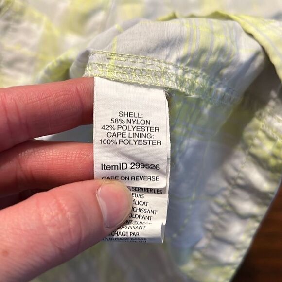 L.L. Bean Lime Green Grey Short Sleeve Button Down Hiking Fishing L - Picture 6 of 7